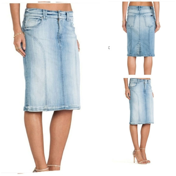 For All Mankind  Denim Pencil SKIRT - Picture 1 of 7
